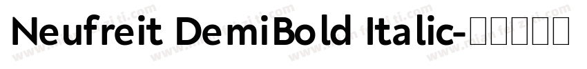 Neufreit DemiBold Italic字体转换